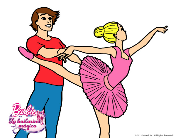 Dibujo Barbie bailando ballet pintado por Athe