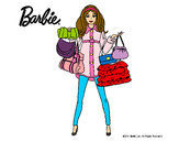 Dibujo Barbie de compras pintado por manitas478