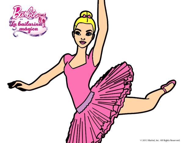 Dibujo Barbie en segundo arabesque pintado por Athe