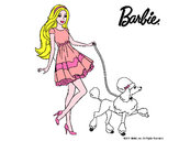Dibujo Barbie paseando a su mascota pintado por martinab