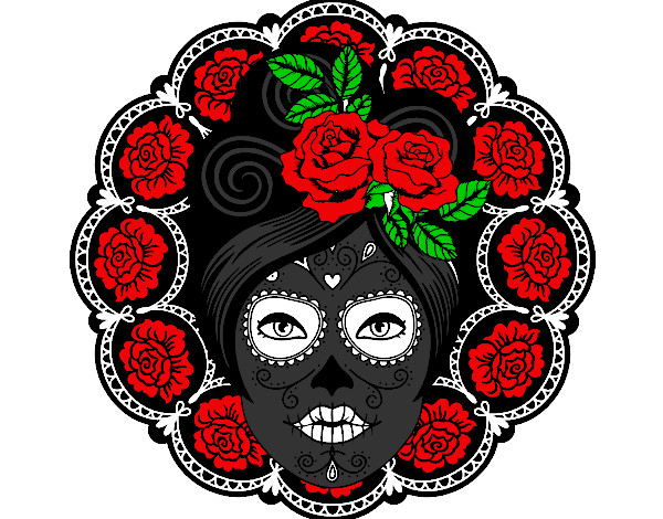 Dibujo Calavera mejicana femenina pintado por marialex10