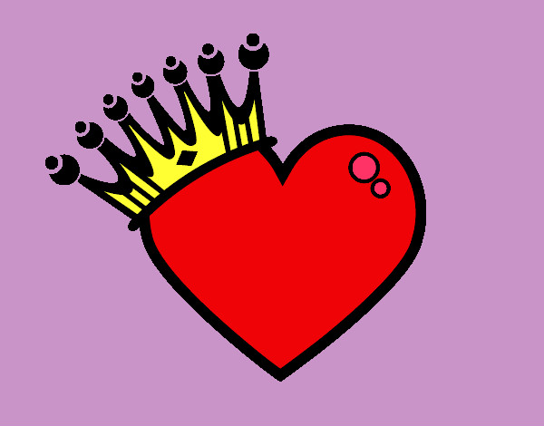 Dibujo Corazón coronado pintado por wescania