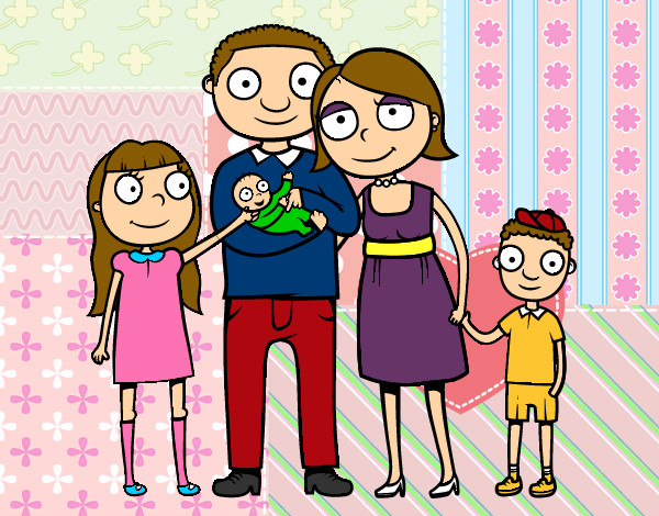 Dibujo Familia unida pintado por mini22