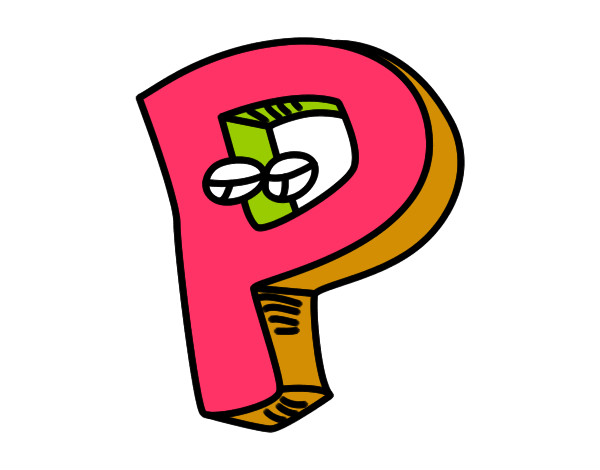 Dibujo Letra P pintado por Pagui