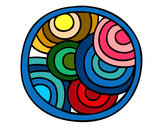 Dibujo Mandala circular pintado por eltata