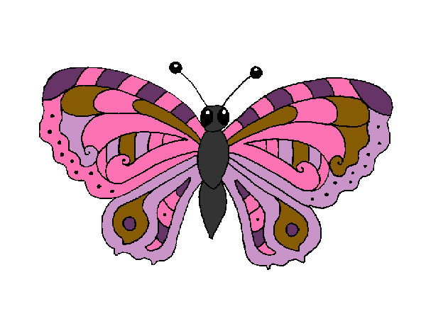 Dibujo Mariposa 3a pintado por Zairet