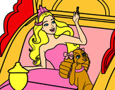 Dibujo Princesa cantante y su perrita pintado por Athe