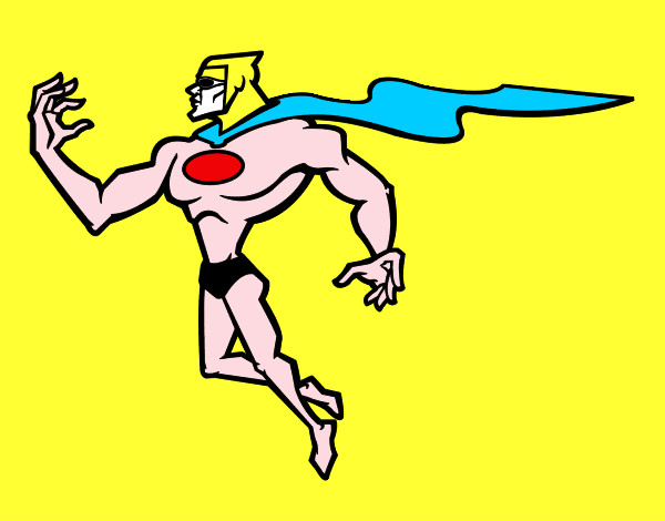Dibujo Superhéroe poderoso pintado por yannisaury