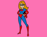 Dibujo Superheroina pintado por wescania