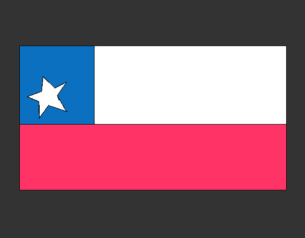 Dibujo Bandera chilena pintado por martina50