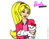 Dibujo Barbie con su linda gatita pintado por VictoriaZr
