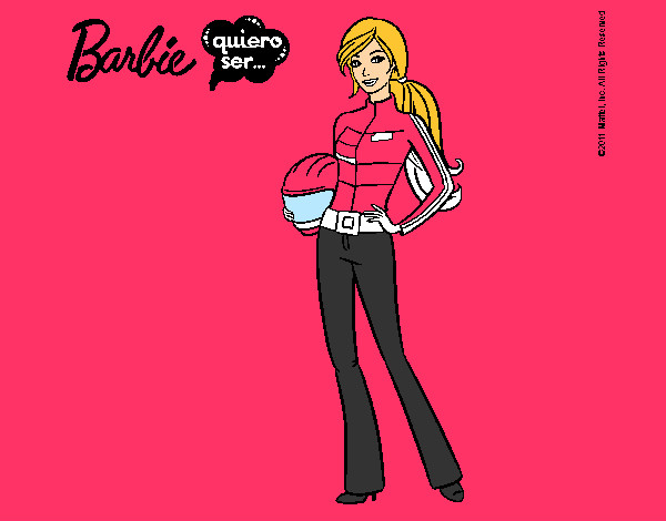 Barbie piloto de motos