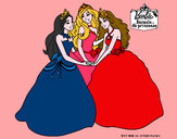 Dibujo Barbie y sus amigas princesas pintado por hanita501
