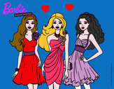 Dibujo Barbie y sus amigas vestidas de fiesta pintado por hanita501