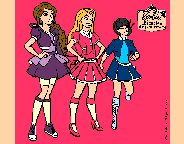 Dibujo Barbie y sus compañeros de equipo pintado por Donner26