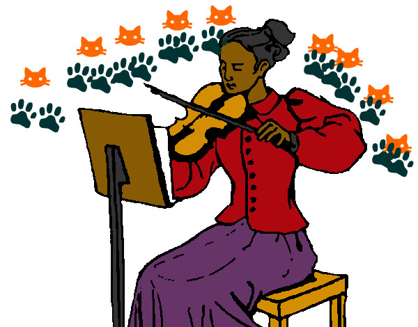 Dibujo Dama violinista pintado por CorinaRebe