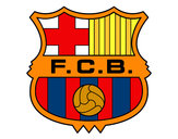 Dibujo Escudo del F.C. Barcelona pintado por awdsa