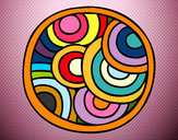 Dibujo Mandala circular pintado por VictoriaZr