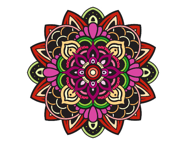 Dibujo Mandala decorativa pintado por FlorN