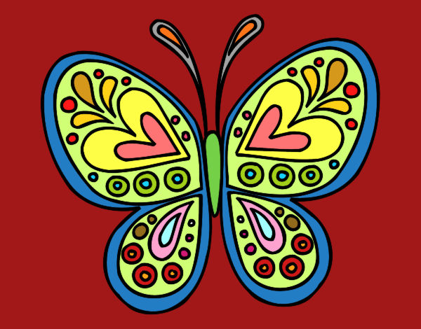 Dibujo Mandala mariposa pintado por Nohemip