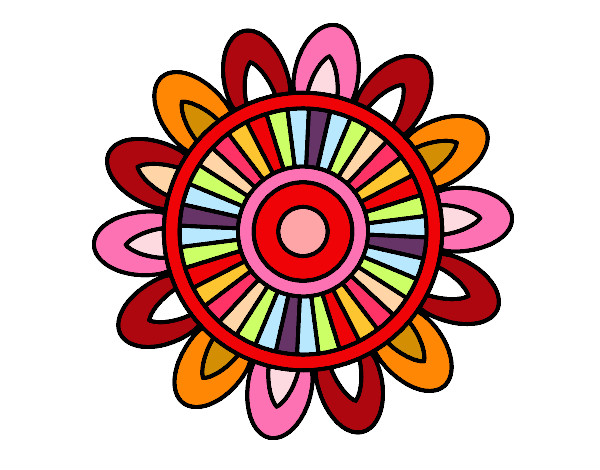 Dibujo Mandala solar pintado por xx1010