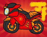 Dibujo Moto deportiva pintado por junni555