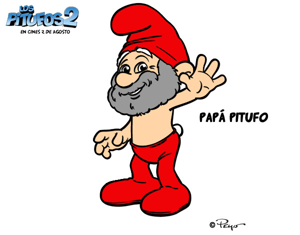 Dibujo Papá Pitufo pintado por Donner26