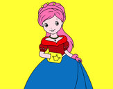 Dibujo Princesa de gala pintado por Adryannah