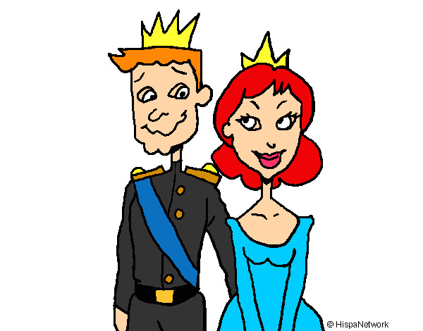 Dibujo Príncipe y princesa pintado por Adryannah