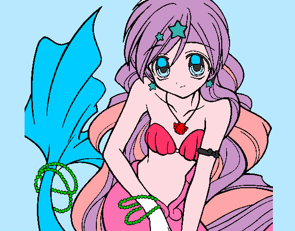 Dibujo Sirena 3 pintado por dani2014
