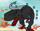 Dibujo Tiranosaurio Rex enfadado pintado por maxiu