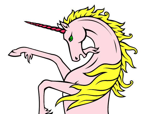 Dibujo Unicornio salvaje pintado por manas