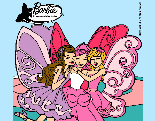 Dibujo Barbie y sus amigas en hadas pintado por natimar