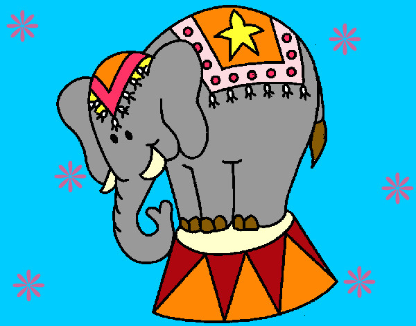 Dibujo Elefante actuando pintado por simenaa