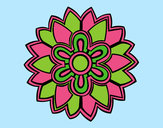 Dibujo Mándala con forma de flor weiss pintado por rakel23