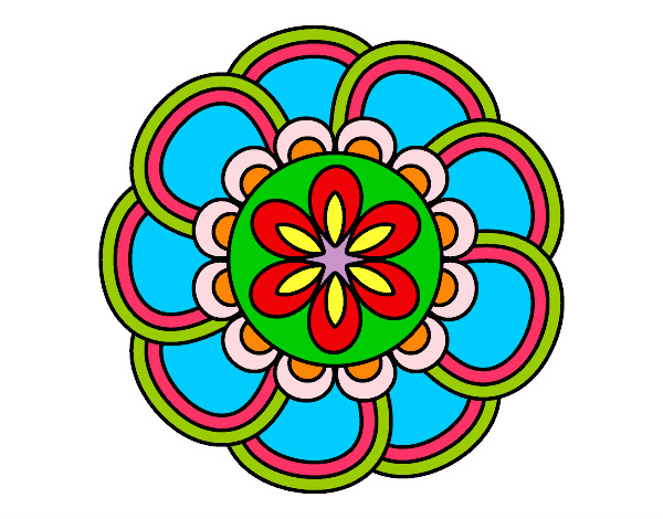 Dibujo Mandala de pétalos pintado por yeseniaand