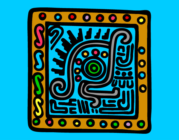 Dibujo Símbolo maya pintado por lusa3