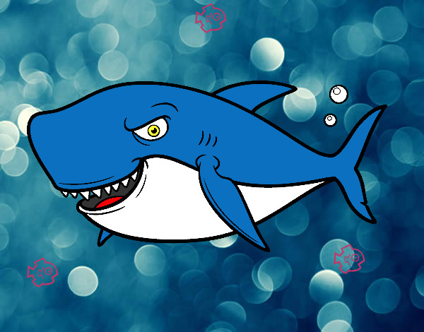 Dibujo Tiburón dentudo pintado por johanfelip