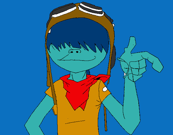 Dibujo 2D Gorillaz pintado por bgonzalez