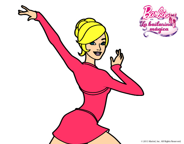 Dibujo Barbie en postura de ballet pintado por lucelena07