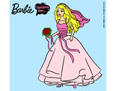 Dibujo Barbie vestida de novia pintado por mireya422