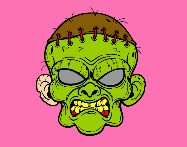 Dibujo Cara de zombie pintado por bgonzalez
