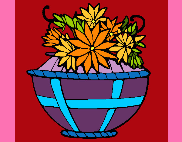 Dibujo Cesta de flores 11 pintado por Profga