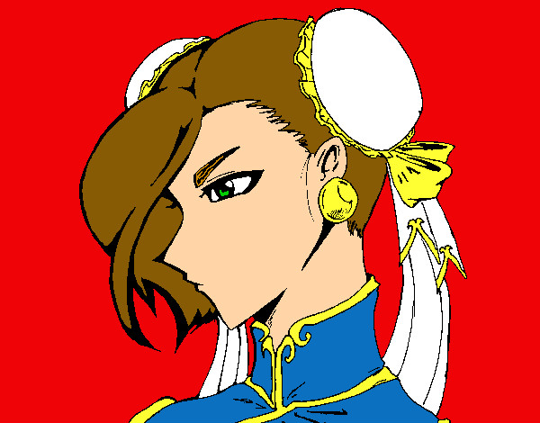 Dibujo Chun-Li pintado por bgonzalez