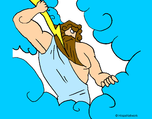 Dibujo Dios Zeus pintado por smarysol77