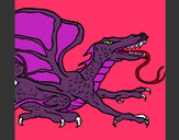 Dibujo Dragón réptil pintado por sylvi