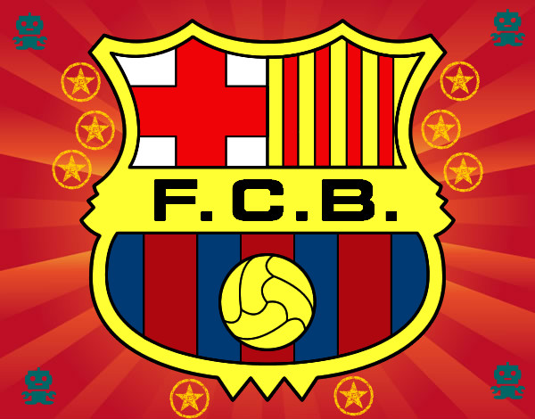 Dibujo Escudo del F.C. Barcelona pintado por LEYVA99