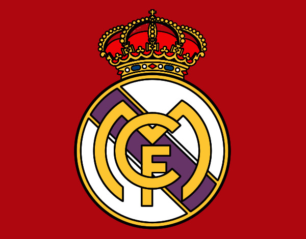 Dibujo Escudo del Real Madrid C.F. pintado por barcelona1