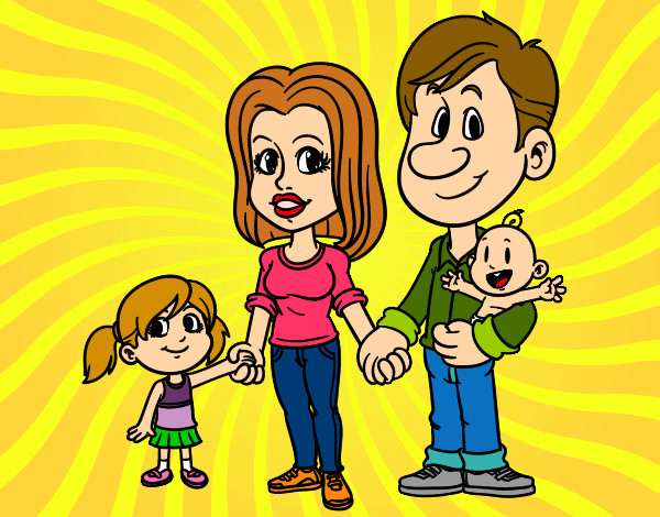 Dibujo Familia feliz pintado por superrita