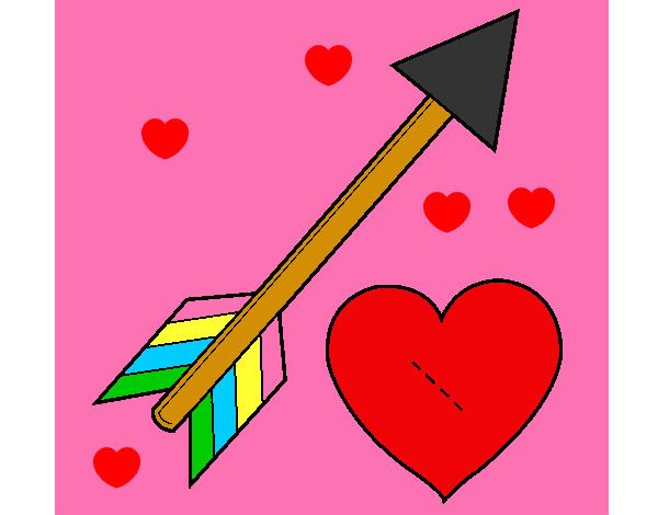 Dibujo Flecha y corazón pintado por mariayc